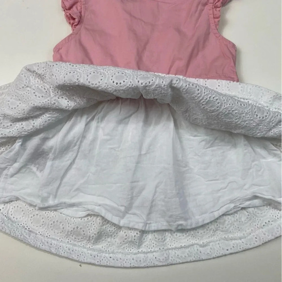 Juicy Couture toddler girls pink and white eyelet  dress size 12M - Picture 5 of 5